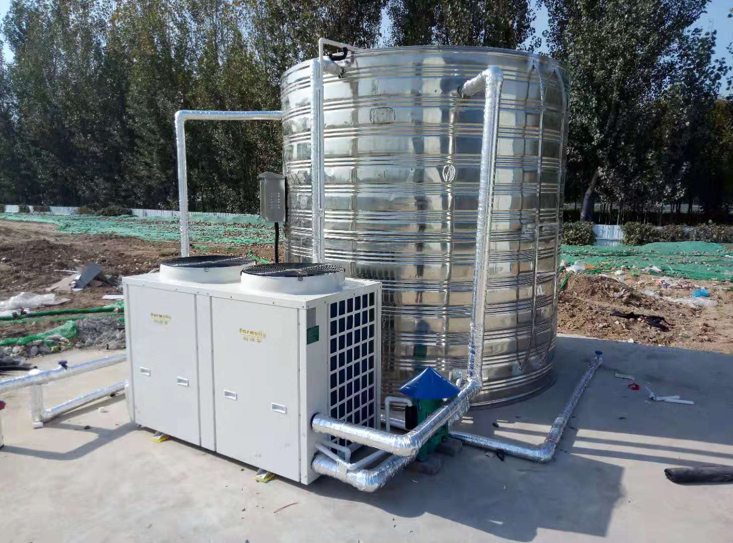 本公司簽約中國建筑**工程局熱水系統(tǒng)，安裝完畢！